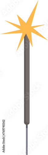 Bengal sparkler icon cartoon vector. Safety explosion. Art firework night