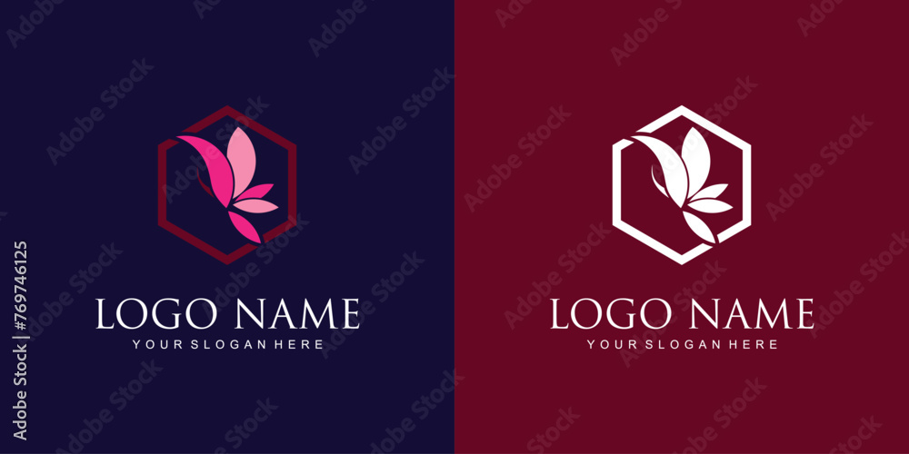 Naklejka premium Simple butterfly logo design with unique concept| premium vector