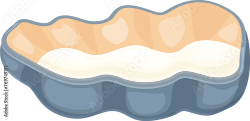 Raw oysters icon cartoon vector. Nature food menu. Restaurant cooking