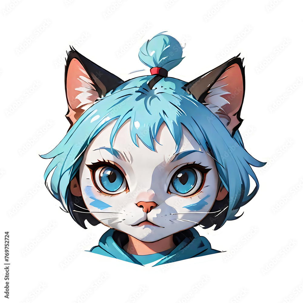 Ice Blue Kitty Scout.
Playful blue-haired cat character, perfect for youth-focused content, isolated on white for easy design integration. Ice Blue Kitty Scout.
Playful blue-haired cat character, perfect for youth-focused content, isolated on white for easy design integration.
