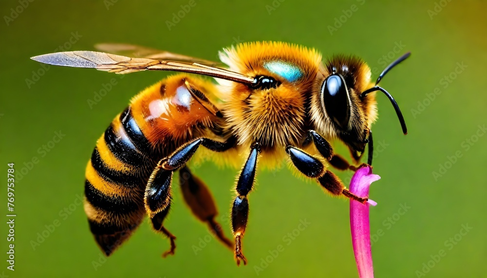 A coloful honey bee (142) - obrazy, fototapety, plakaty 