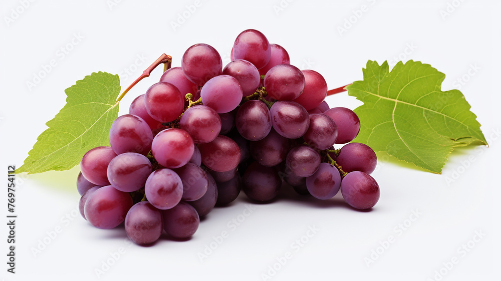 Obraz premium red grapes isolated on white