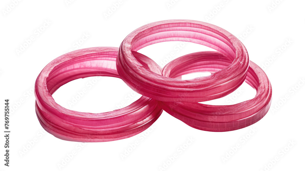 Red onion slices isolated on transparent a white background Red onion slices isolated on transparent a white background