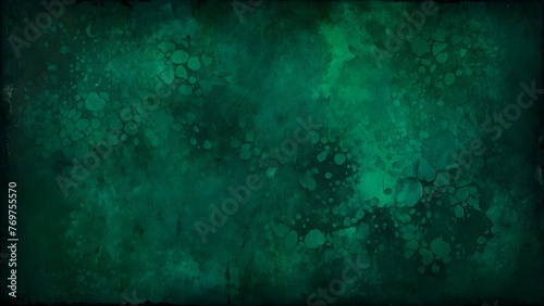 Abstract watercolor paint background dark green. Generative AI