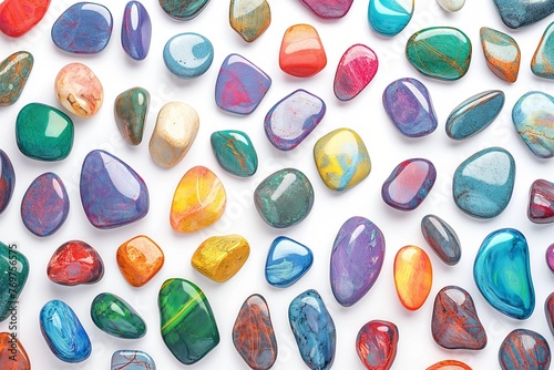 Set of colorful stones