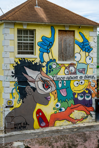 Colorful mural in Nassau