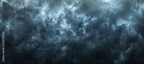 KS abstract background of dark stormy clouds with lightni © Punn