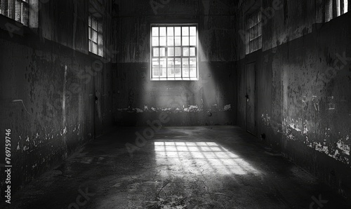 Empty prison cell photo
