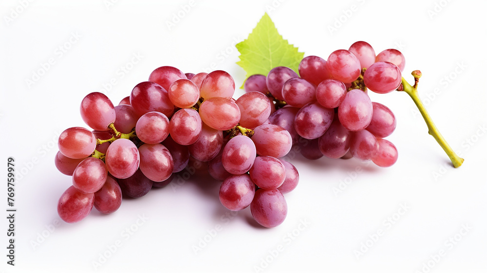 red grapes isolated on white red grapes isolated on white