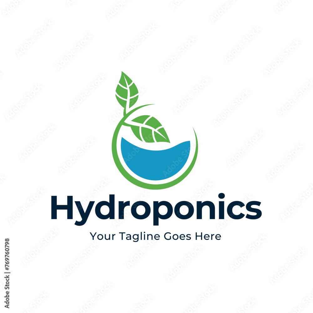 hydroponics logo vector illustration design isolated on white background hydroponics logo vector illustration design isolated on white background