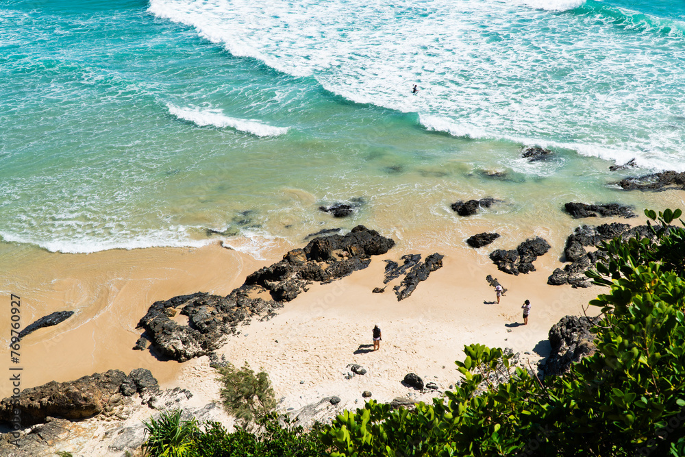 Obraz premium Areal view of the Byron Bay beach, QLD, Australia