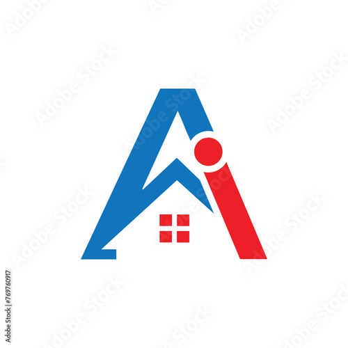Ai real estate Business Logo vector template