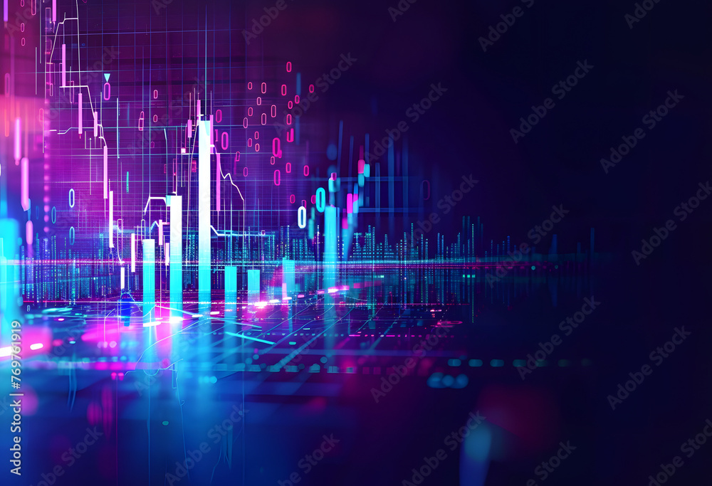 Dynamic Neon Stock Market Trends: A Hyper-Realistic Financial Graph Dynamic Neon Stock Market Trends: A Hyper-Realistic Financial Graph
