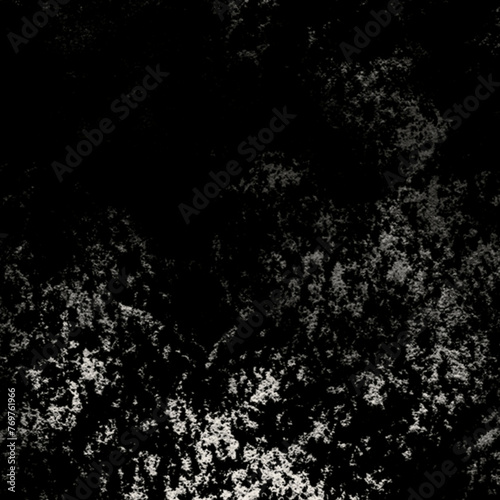 White pattern of crooked waves on a black background. Abstract fractal 3D rendering