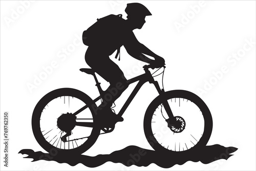 Mountain bike silhouette stock illustration Bundle, in silhouette, Mountain bike Lover vector graphic design, Mountains bike vector, Mountain bike silhouette