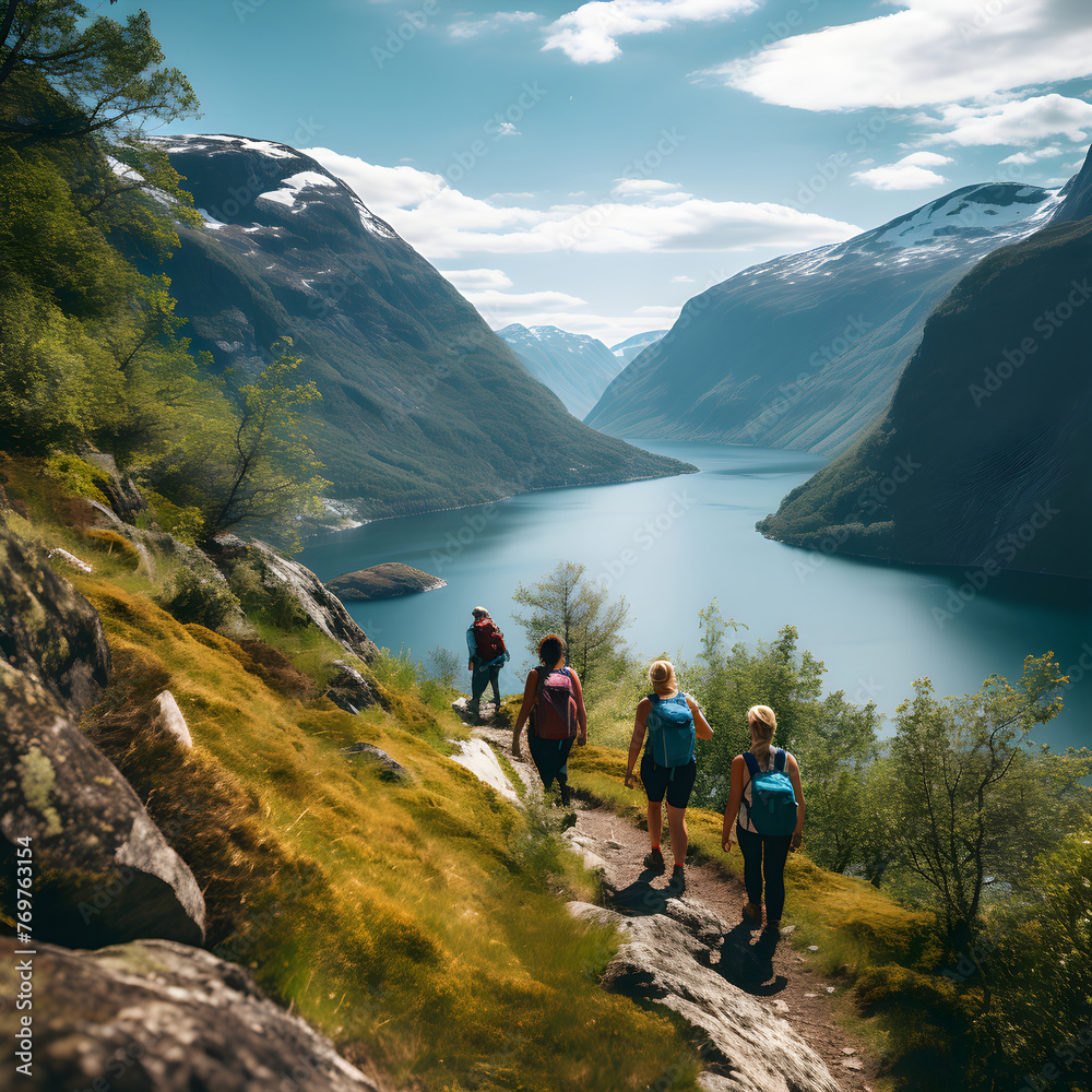 Adventure Awaits: Embracing Solitude and Scenic Beauty during a Fjord Hiking Journey