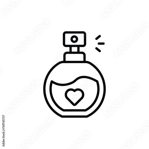 Perfume icon design with white background stock illustration
