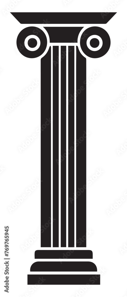 Pillar icon building shape historic vector design. Pillar icon building shape historic vector design.