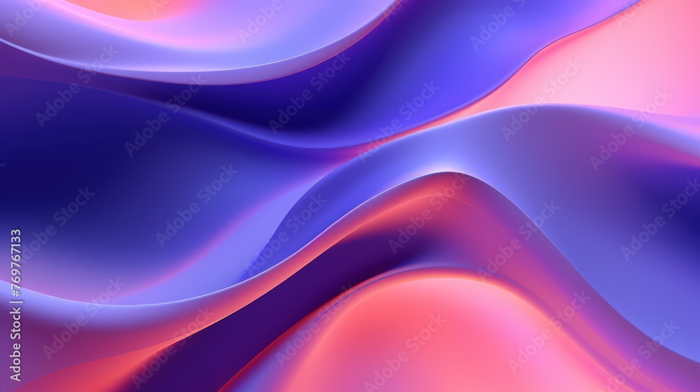 3D render of abstract fluid iridescent holographic neon curved wave, colorful background in motion 3D render of abstract fluid iridescent holographic neon curved wave, colorful background in motion