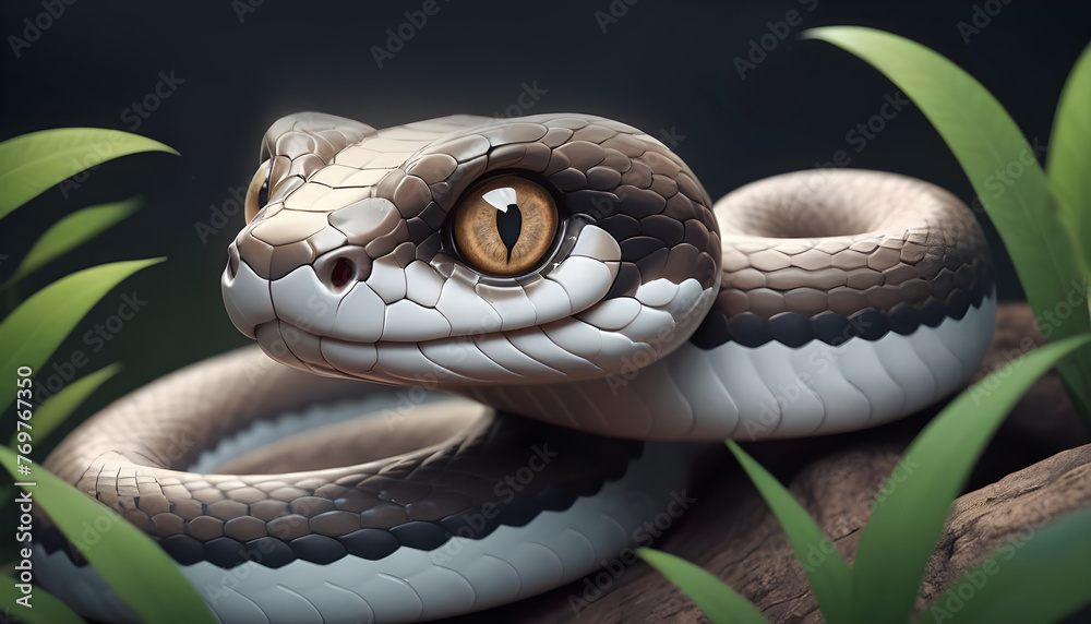 Fototapeta premium cartoon snake illustration 