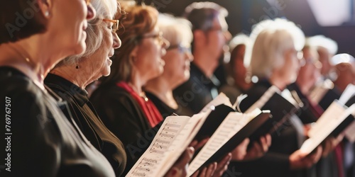 A community choir performing at a local nursing home. 