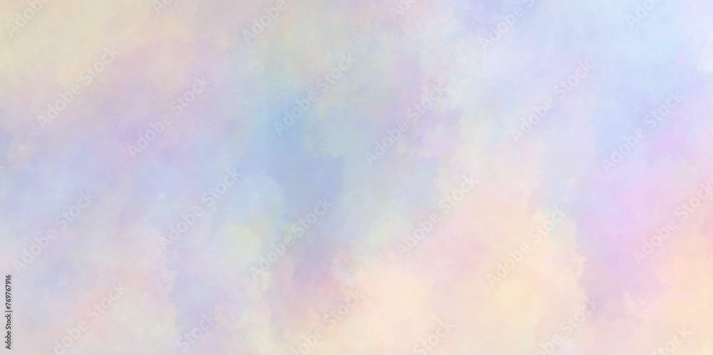 Beautiful Pink purplish abstract background. White clouds, blurred sky, abstract pastel colors. colorful pastel paint. watercolor painting on textured paper, pink, blue and orange. watercolor splashes