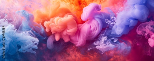 Colorful abstract smoke patterns