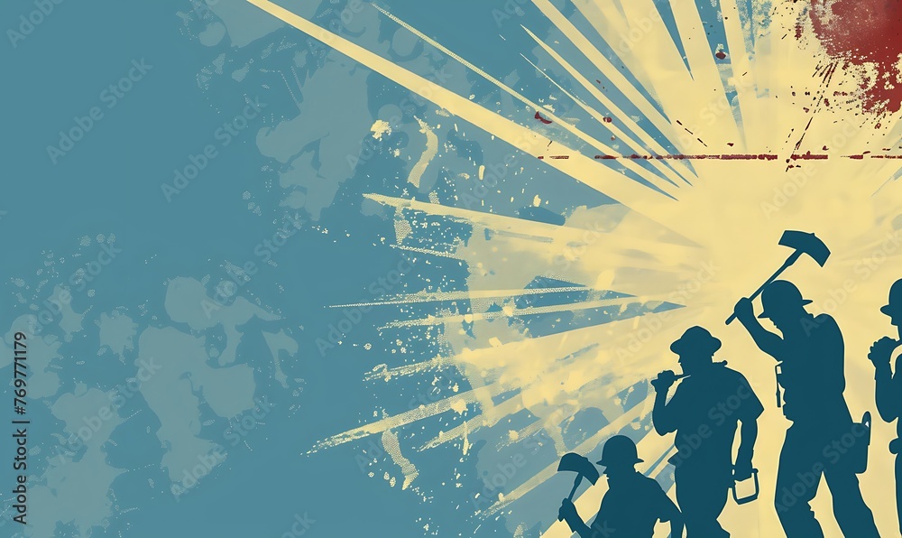 Obraz premium Abstract Labor Day & May Day Background, Conceptual design with ample space for text