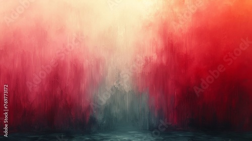 Abstract red and pink color smears on canvas