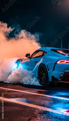 Blue Car Drift