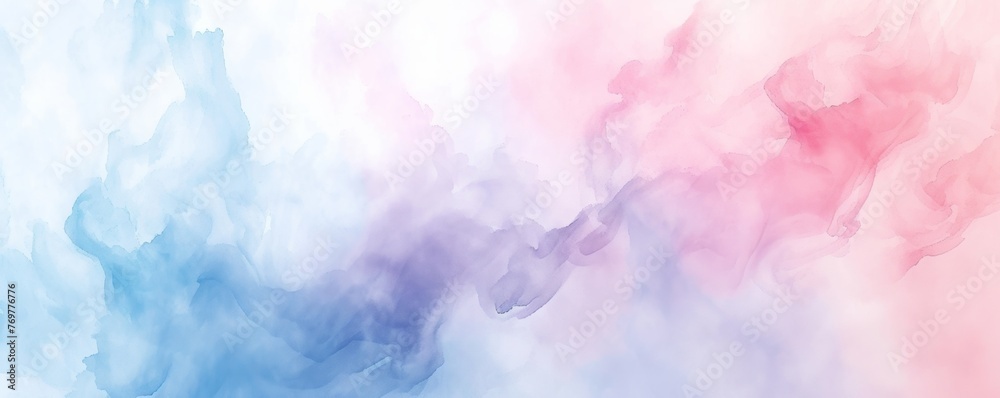 Abstract pastel colored smoke on white background
