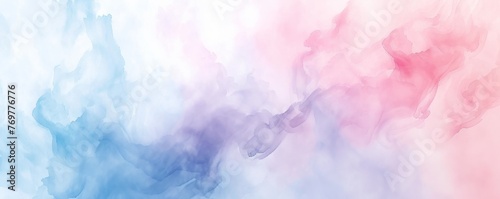 Abstract pastel colored smoke on white background