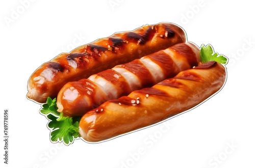 sausages on a plate