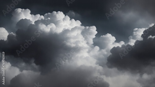 Gray Atmospheric background of smoke and clouds. Spooky cloudscape with ethereal swirls