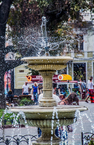 Beautiful fountain in the center of Odessa 