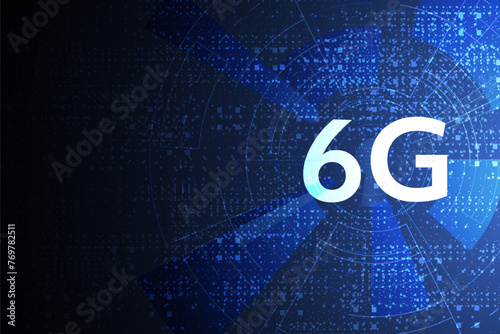 concept of technology 6G mobile network , New generation telecommunication , high-speed mobile Internet,