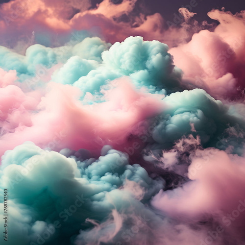 bluish smoke abstract cloud of colored powder images in the style of bright orange purple and blue colors