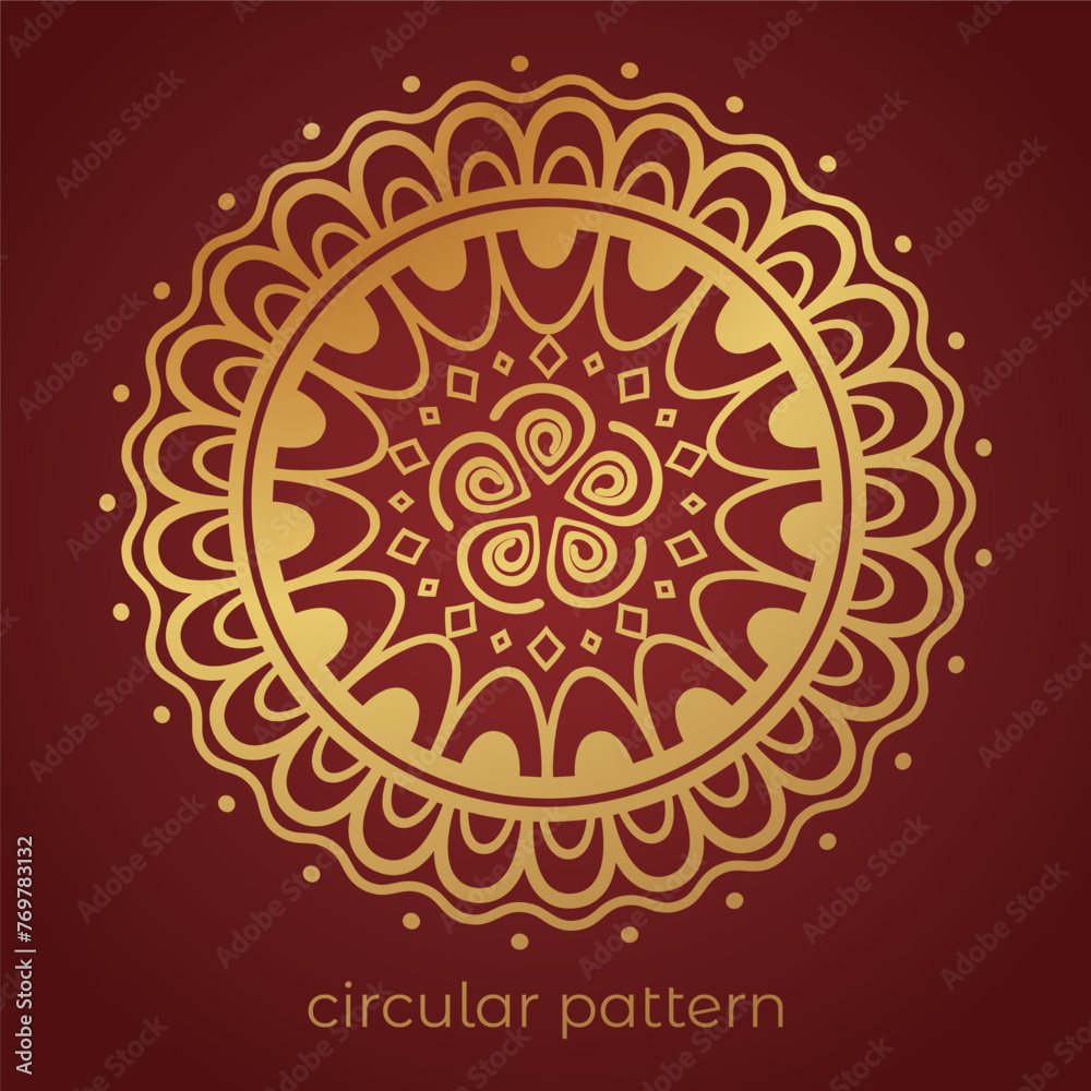 luxury mandala pattern background, circular pattern vector design