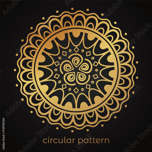 luxury mandala pattern background, circular pattern vector design