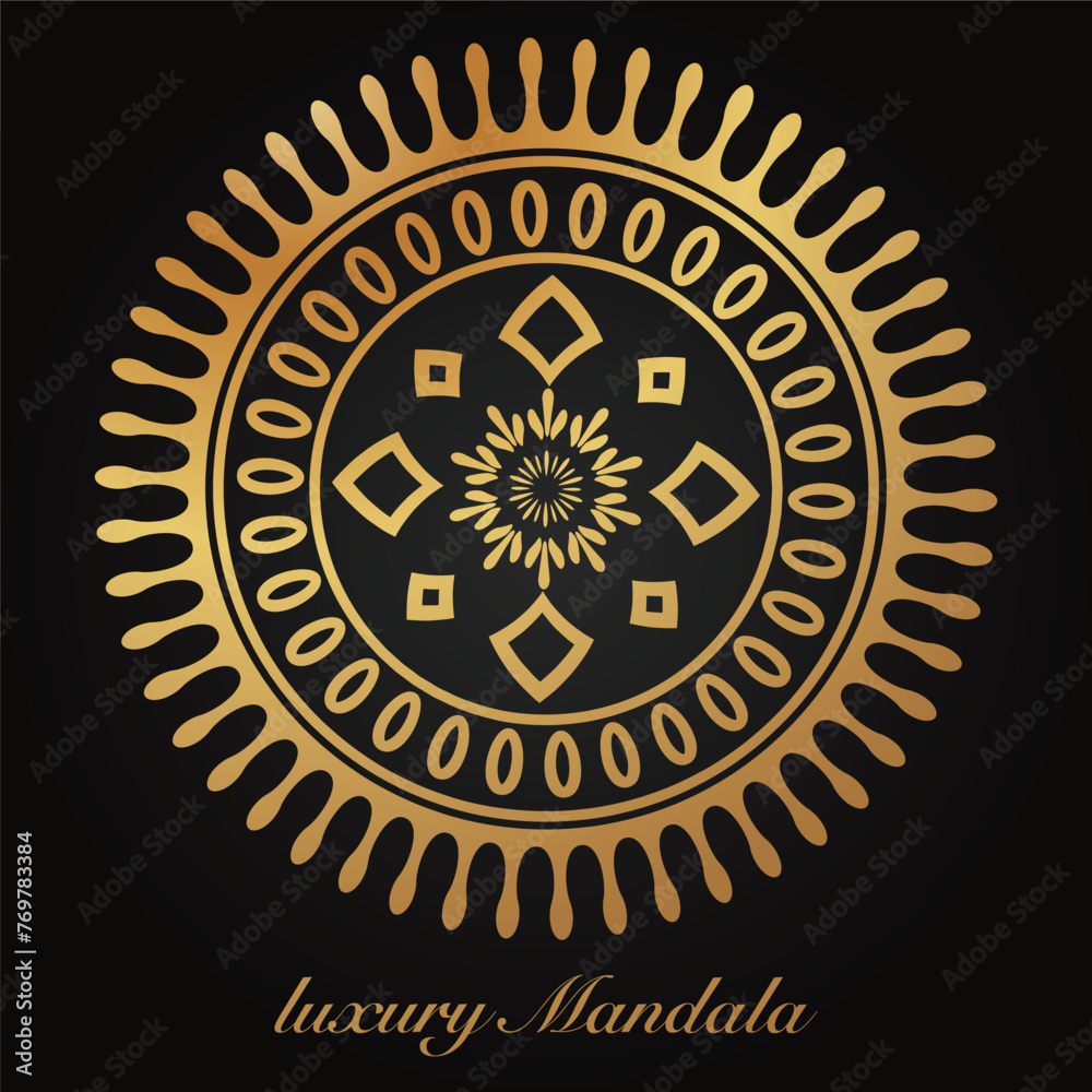 Fototapeta premium luxury mandala pattern background, circular pattern vector design