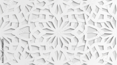 Seamless pattern of Arabic ornament ,classic Islamic culture. White background photo