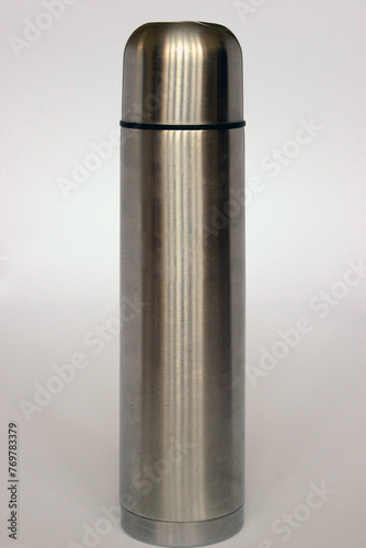 Thermos on a white background 