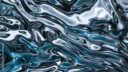 Abstract texture of liquid metal background