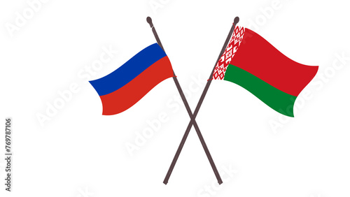 Free Download two flags of Belarus and Russia to commemorate the Union Day of Belarus and Russia, April 2, isolated on a transparent background - GFXLoad