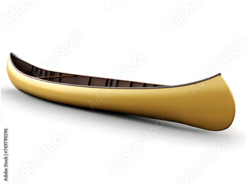 tan colored canoe isolated