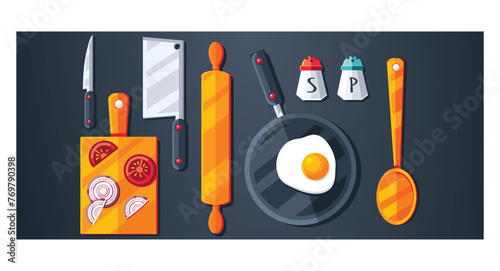 cooking sets vector - eps 10