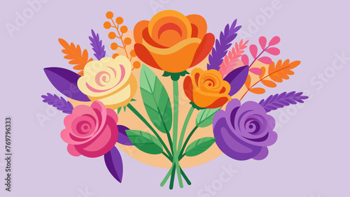  The image captures a beautiful bouquet of vibrant flowers each chosen for their unique healing properties. Roses for selflove lavender for
