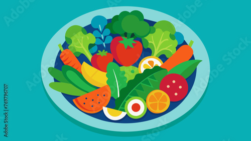  A closeup of a colorful plate showcases a variety of cooked vegetables representing the importance of a plantbased diet in Ayurvedic practices.