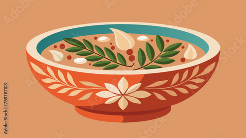  The intricate patterns of a ceramic bowl filled with herbal ointment made from a secret family recipe passed down through generations.