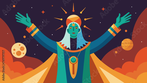  The shamans arms are raised to the sky his body swaying to an invisible rhythm as he channels the energy of the earth and the heavens.